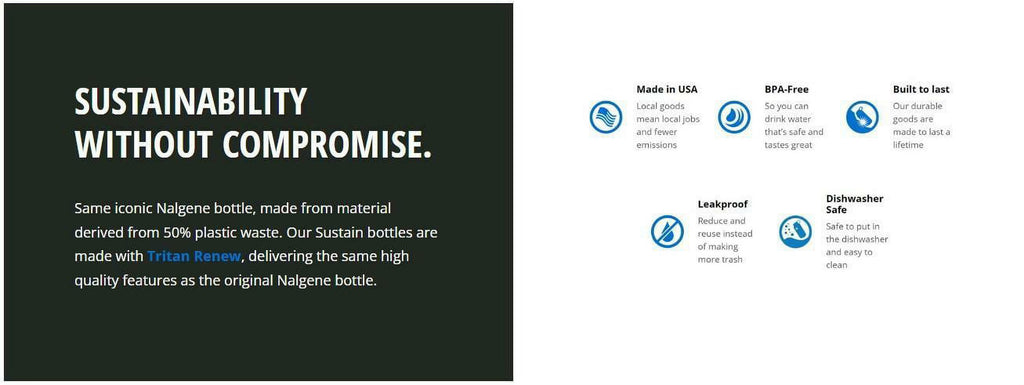 Nalgene Sustain 16 oz. Narrow Mouth Water Bottle - Cornflower Blue 0W2J