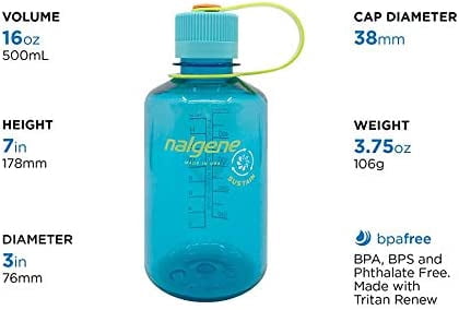 Nalgene Sustain 16 oz. Narrow Mouth Water Bottle - Cornflower Blue 0W2J