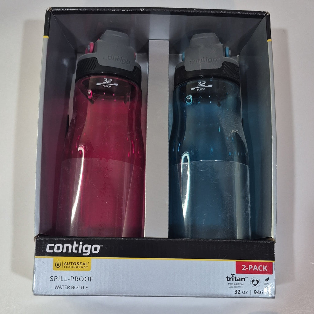 Contigo 32oz AutoSeal Fit Water Bottle 2-Pack Sangria Juniper New Damaged Box HNFL