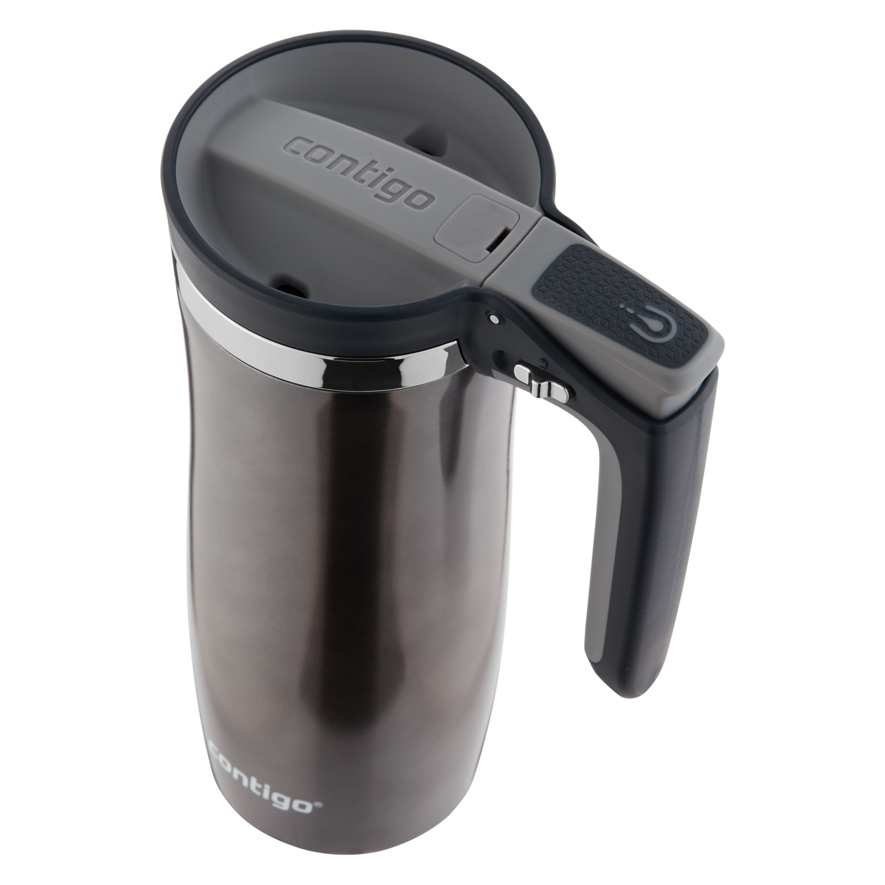 Contigo Autoseal Vacuum Insulated 16 Ounce Stainless Steel Gunmetal Travel Mug with Easy Lid YIOO