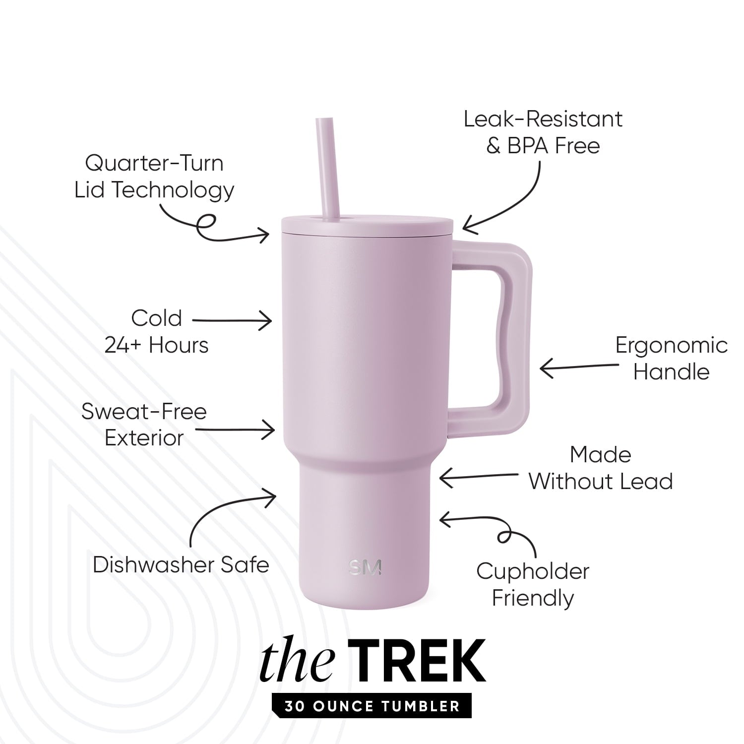 Simple Modern 30 fl oz Insulated Stainless Steel Trek Tumbler with Straw Lid | Seaglass Sage and Cream Checkmate YPTM