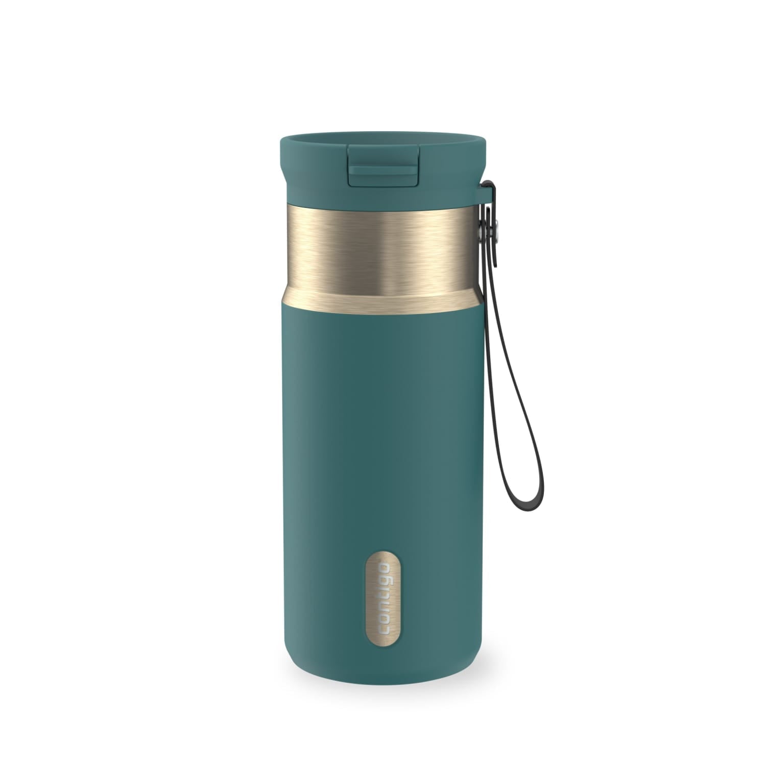 Contigo SnapSeal 16 oz Leakproof Stainless Steel Water Bottle with Carrying Strap VQKF