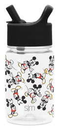 Simple Modern Disney 12oz Summit Kids Tritan Water Bottle with Straw Lid for Toddler - Dishwasher Safe Travel Tumbler - Disney: Mickey Retro SHCL