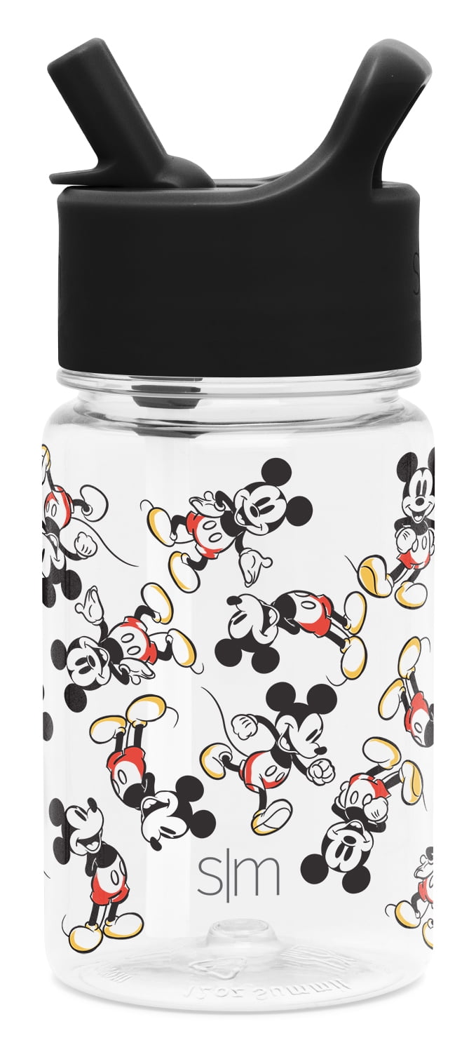 Simple Modern Disney 12oz Summit Kids Tritan Water Bottle with Straw Lid for Toddler - Dishwasher Safe Travel Tumbler - Disney: Mickey Retro SHCL