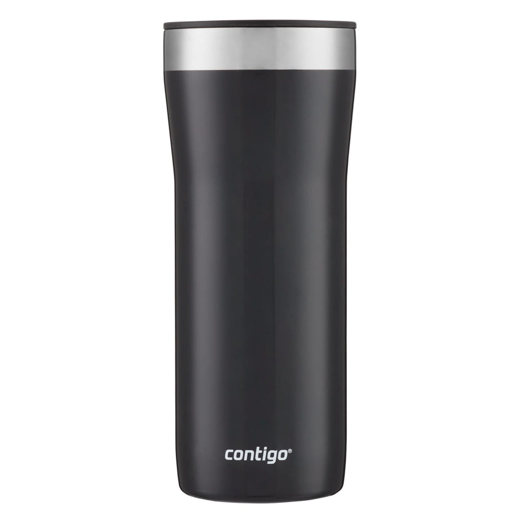 Contigo Streeterville Stainless Steel Tumbler with Plastic Straw and Splash-Proof Lid, Licorice, 32 fl. oz 4MEA