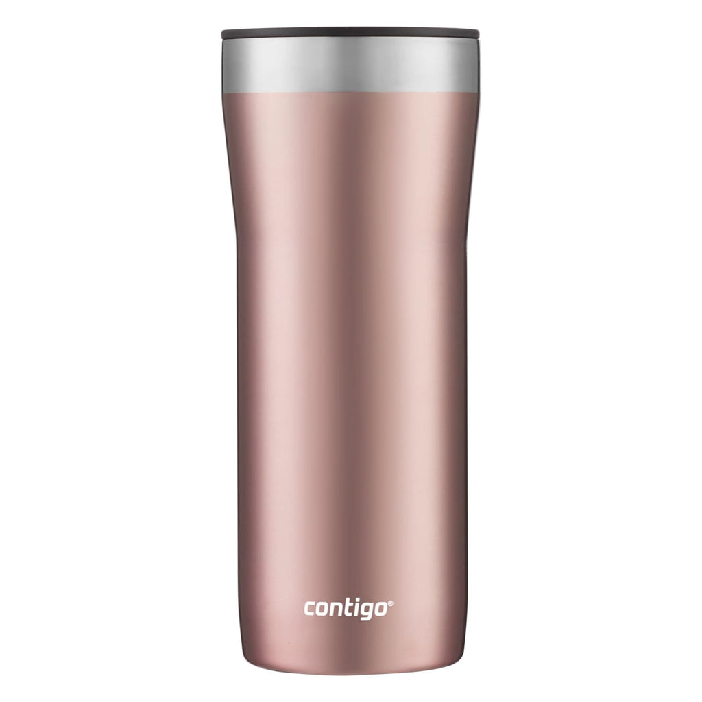 Contigo Streeterville Stainless Steel Tumbler with Plastic Straw and Splash-Proof Lid, Licorice, 32 fl. oz 4MEA