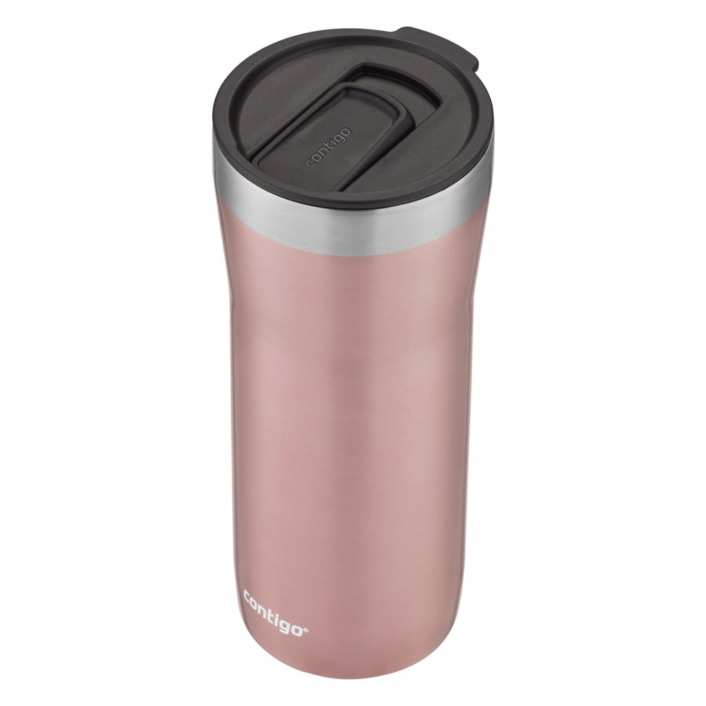 Contigo Streeterville Stainless Steel Tumbler with Plastic Straw and Splash-Proof Lid, Licorice, 32 fl. oz 4MEA