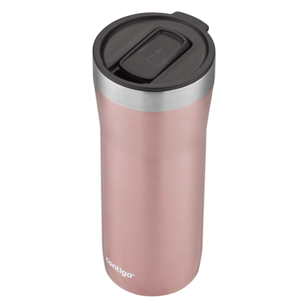 Contigo Streeterville Stainless Steel Tumbler with Plastic Straw and Splash-Proof Lid, Licorice, 32 fl. oz 4MEA