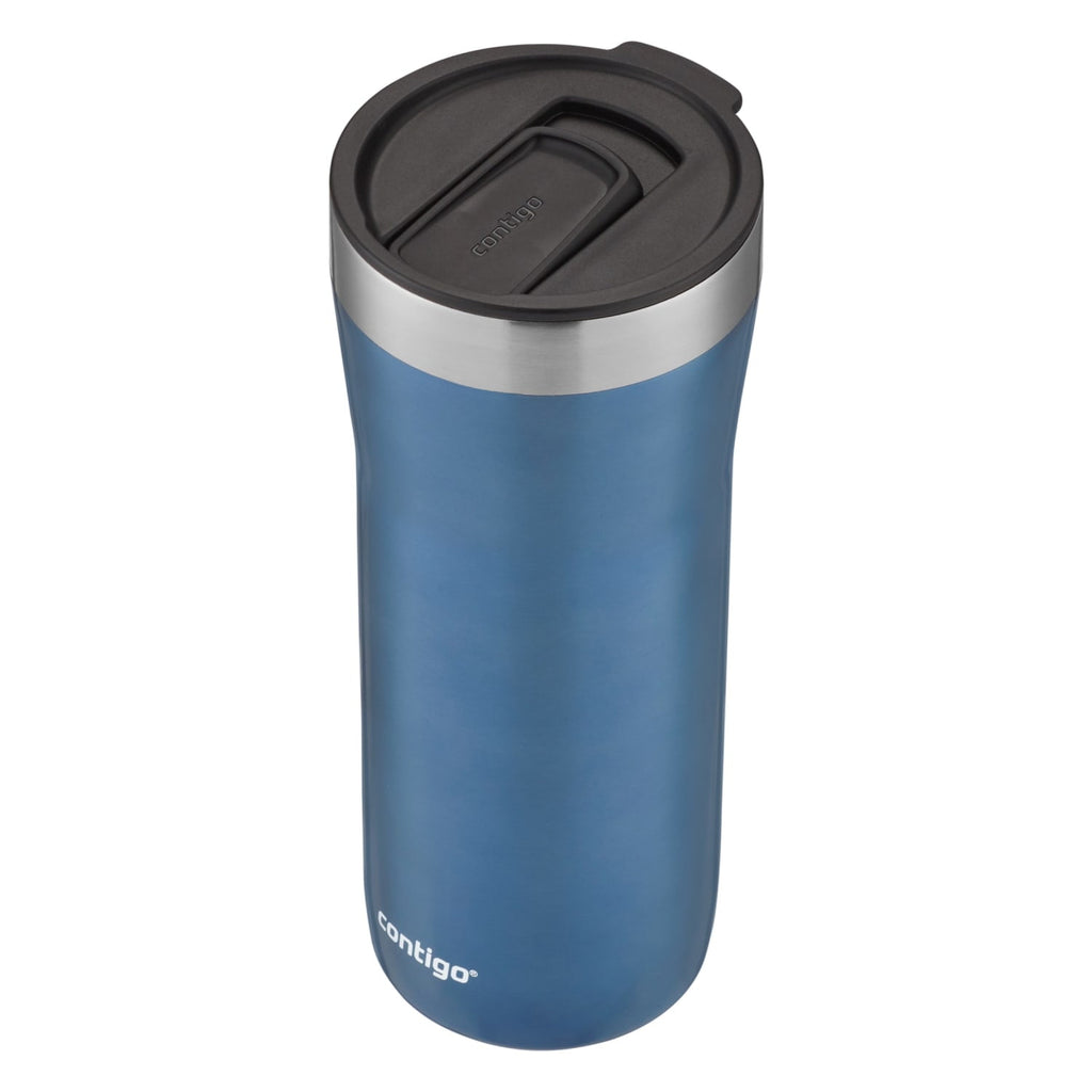 Contigo Streeterville Stainless Steel Tumbler with Plastic Straw and Splash-Proof Lid, Licorice, 32 fl. oz 4MEA