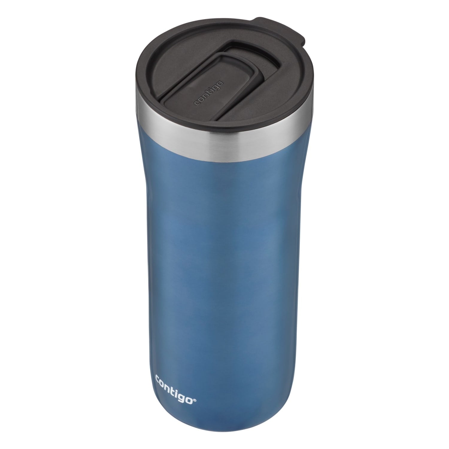 Contigo Streeterville Stainless Steel Tumbler with Plastic Straw and Splash-Proof Lid, Licorice, 32 fl. oz 4MEA