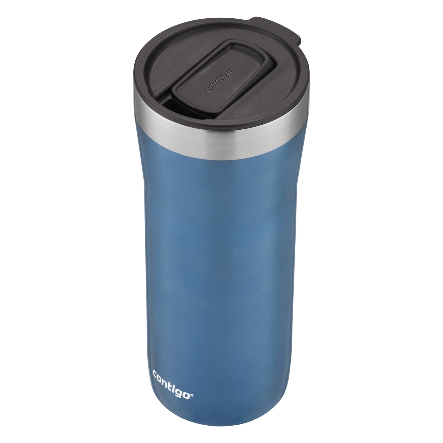 Contigo Streeterville Stainless Steel Tumbler with Plastic Straw and Splash-Proof Lid, Licorice, 32 fl. oz 4MEA