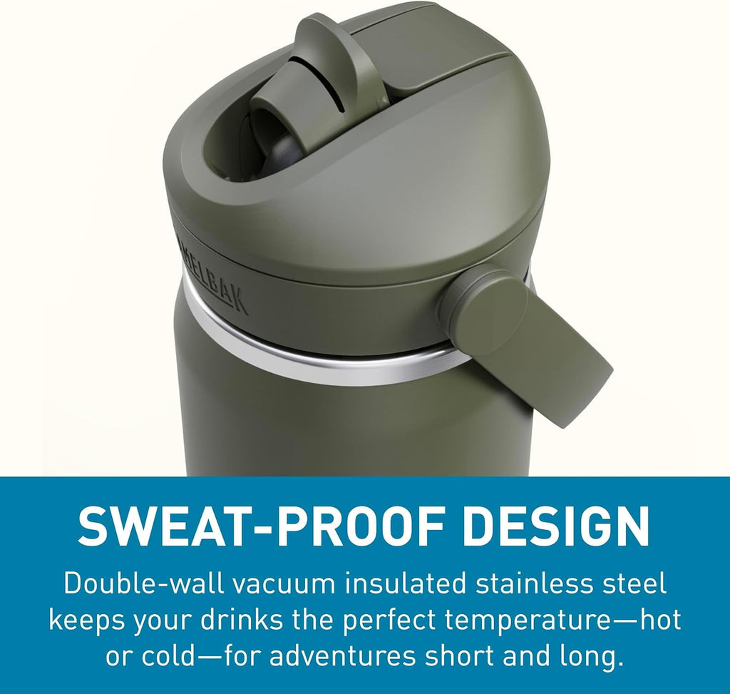 CamelBak Thrive™ Flip Straw Insulated Stainless Steel Water Bottle, 20oz, Moss 7P24