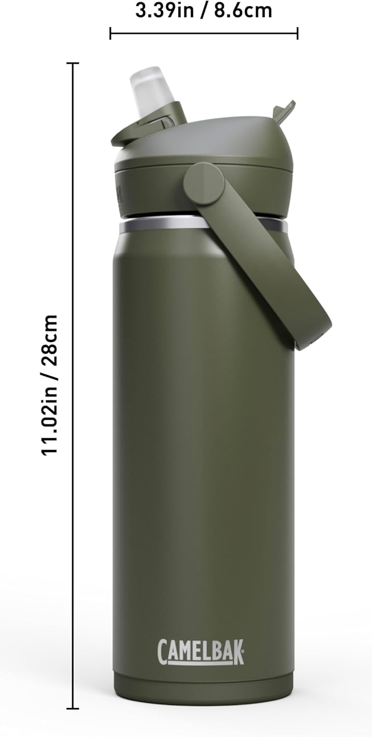 CamelBak Thrive™ Flip Straw Insulated Stainless Steel Water Bottle, 20oz, Moss 7P24