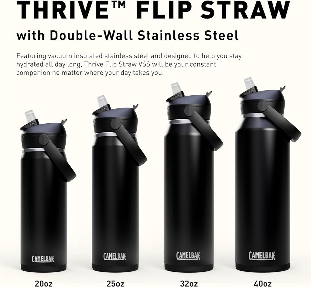 CamelBak Thrive™ Flip Straw Insulated Stainless Steel Water Bottle, 20oz, Moss 7P24