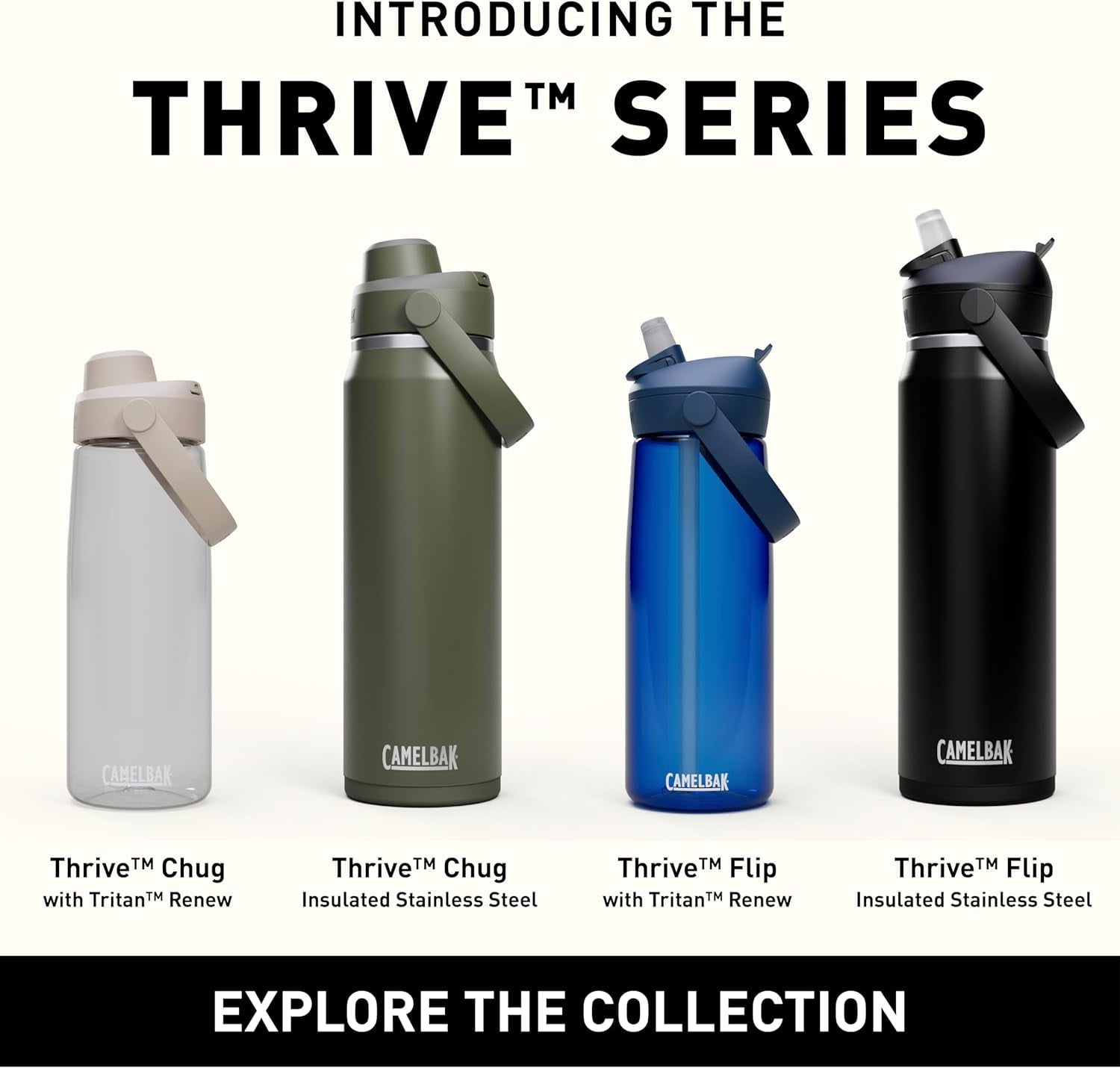 CamelBak Thrive™ Flip Straw Insulated Stainless Steel Water Bottle, 20oz, Moss 7P24