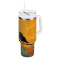 30 oz Insulated Stainless Steel Tumbler Double Wall Stainless Steel Tumbler with 2-Way Drinking Birds on A Wire FIS7