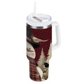 30 oz Insulated Stainless Steel Tumbler Double Wall Stainless Steel Tumbler with 2-Way Drinking Snowman and Birds IWE5