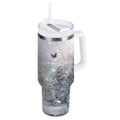 30 oz Insulated Stainless Steel Tumbler Double Wall Stainless Steel Tumbler with 2-Way Drinking Snowy Winter Landscape 6X70