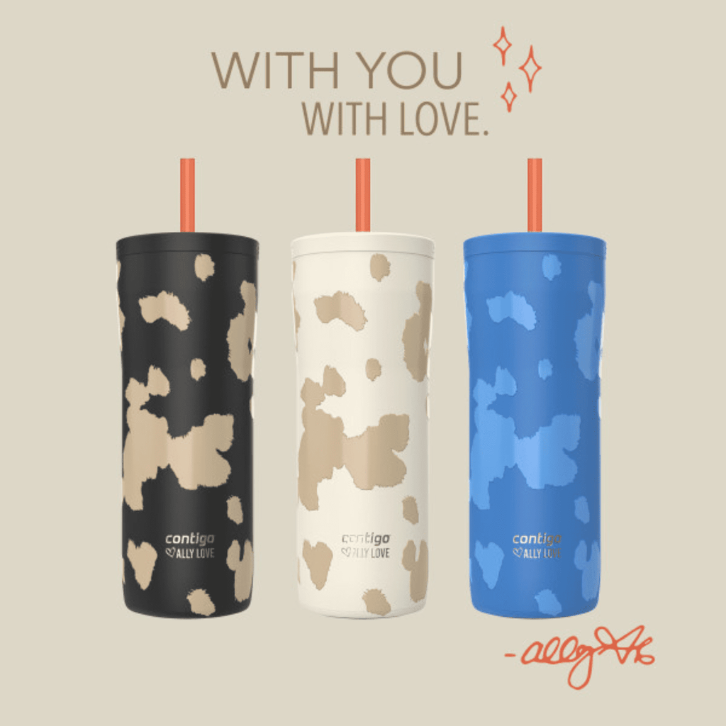 Contigo x Ally Love Streeterville 2.0 Stainless Steel Tumbler with Straw, 24 oz, Stellar Jay UBU1