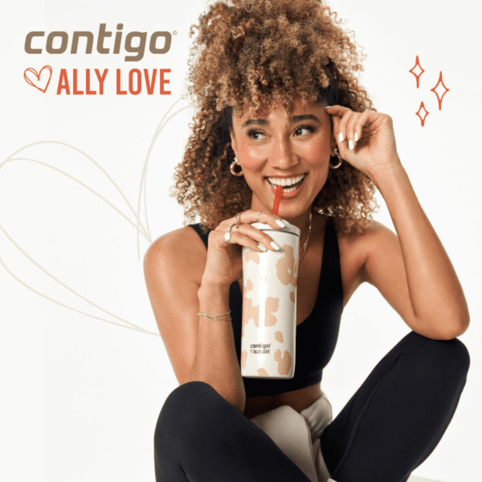 Contigo x Ally Love Streeterville 2.0 Stainless Steel Tumbler with Straw, 24 oz, Stellar Jay UBU1