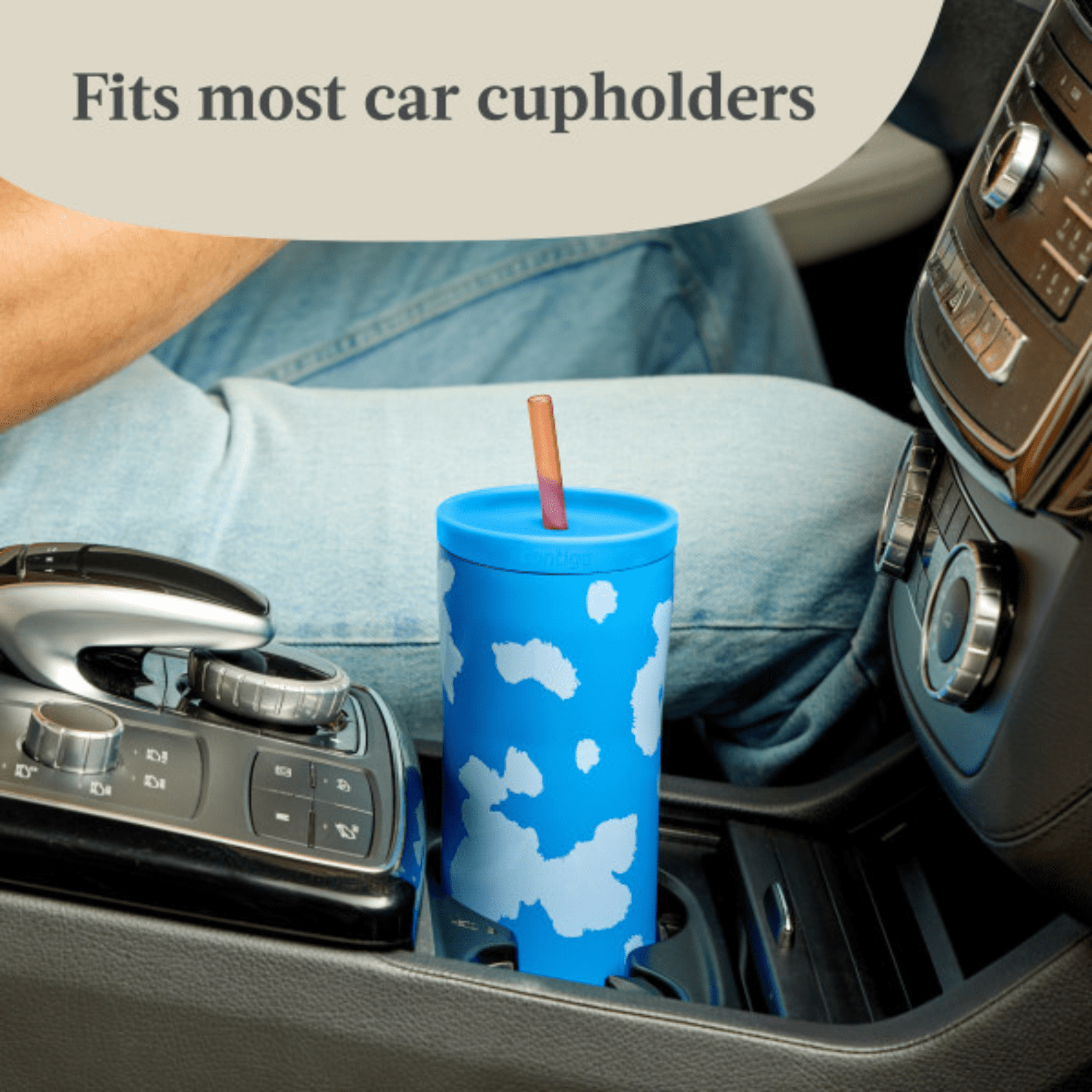 Contigo x Ally Love Streeterville 2.0 Stainless Steel Tumbler with Straw, 24 oz, Stellar Jay UBU1