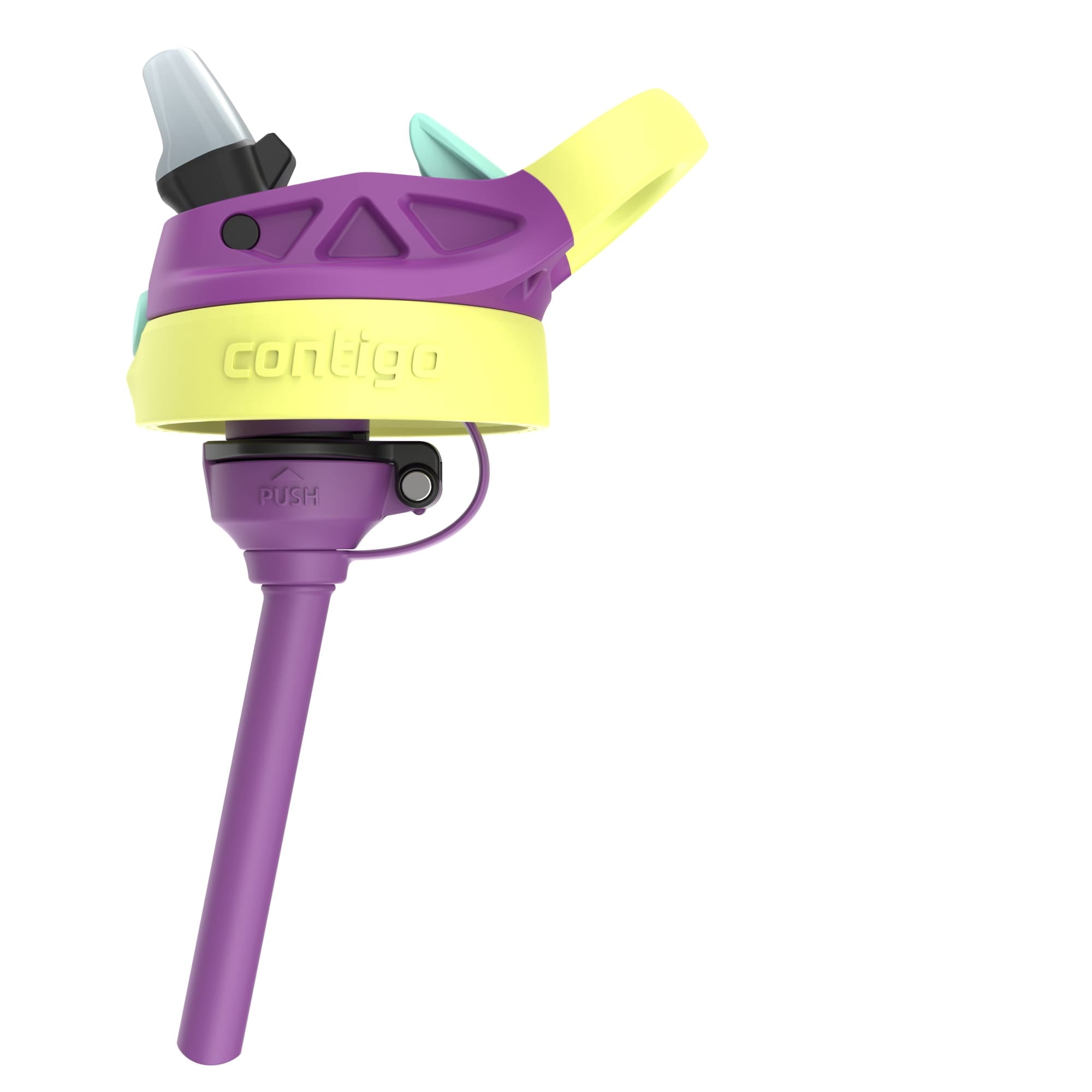 (4 pack) Contigo Kids Water Bottle with Redesigned AUTOSPOUT Straw, 14 oz, Grape Forest Haven ZZUT