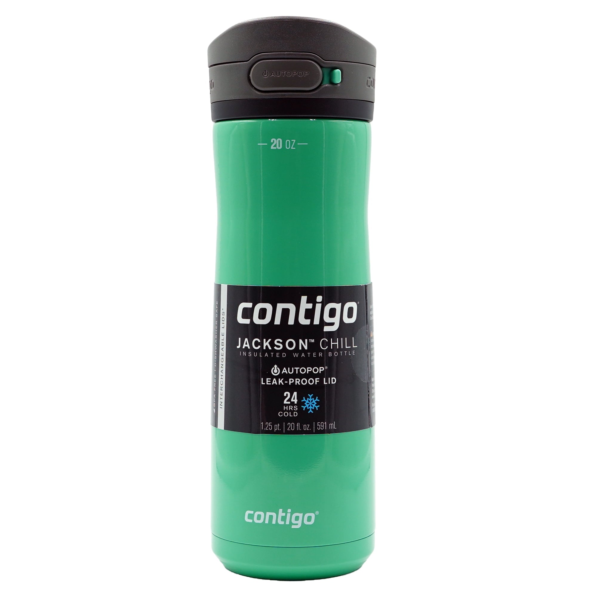 Contigo 20 oz. Jackson Chill 2.0 Water Bottle - Stainless Steel w/Licorice MQOJ