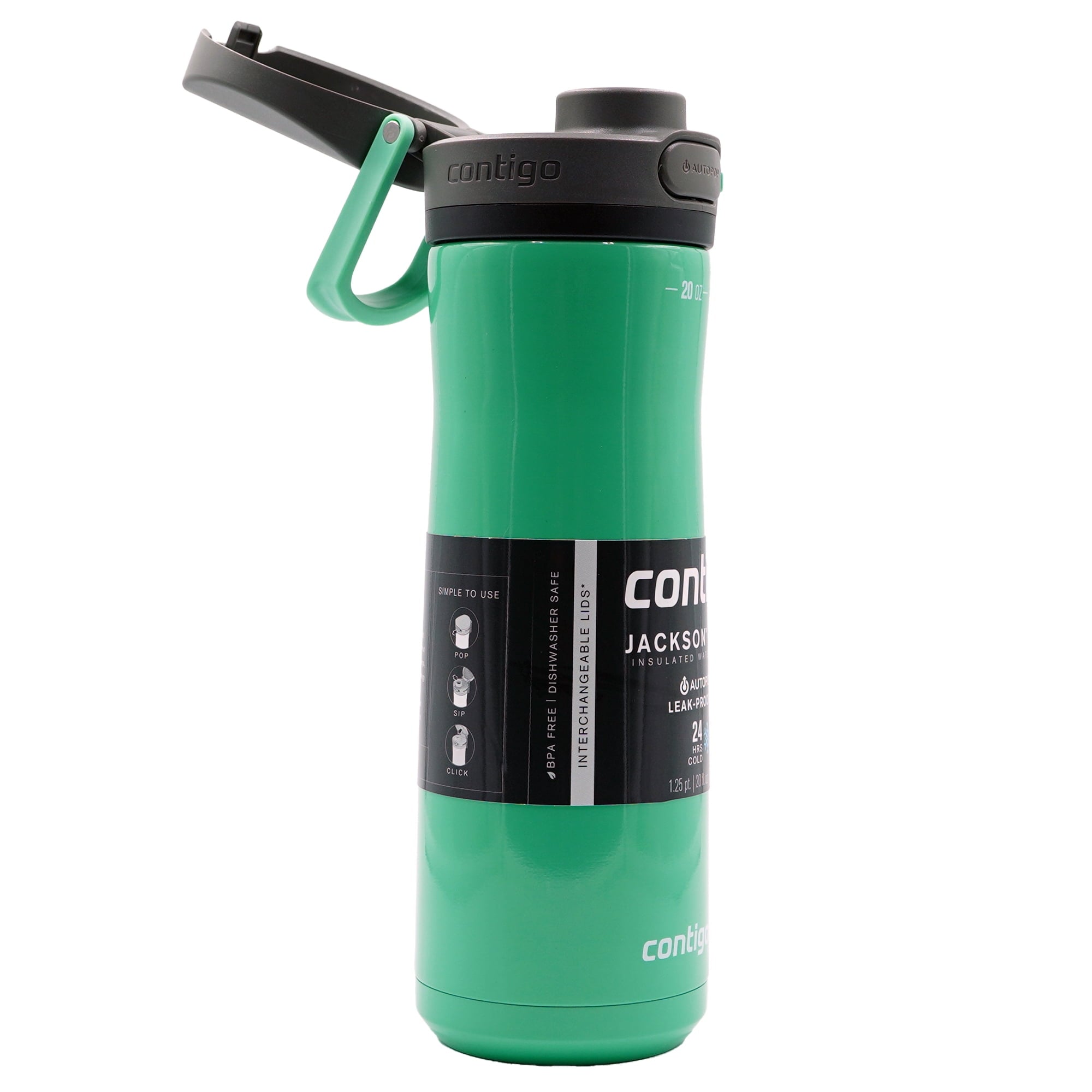 Contigo 20 oz. Jackson Chill 2.0 Water Bottle - Stainless Steel w/Licorice MQOJ