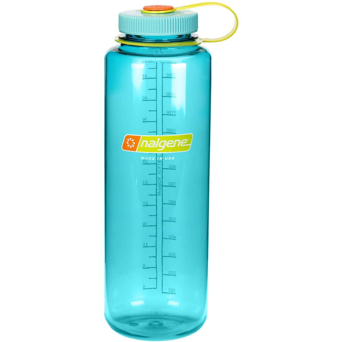 Nalgene Sustain Tritan BPA-Free Water Bottle Made with Material Derived from 50% Plastic Waste (using ISCC certified mass balance), 48 OZ, Wide Mouth, Blue L35R