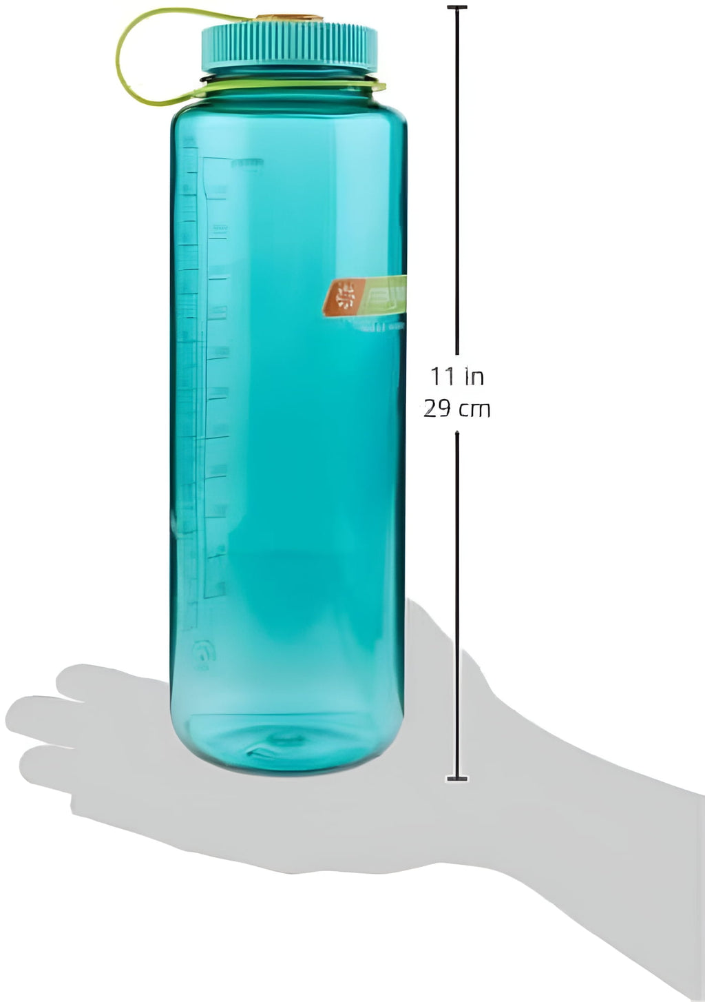Nalgene Sustain Tritan BPA-Free Water Bottle Made with Material Derived from 50% Plastic Waste (using ISCC certified mass balance), 48 OZ, Wide Mouth, Blue L35R