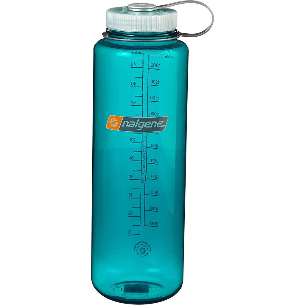 Nalgene Sustain Tritan BPA-Free Water Bottle Made with Material Derived from 50% Plastic Waste (using ISCC certified mass balance), 48 OZ, Wide Mouth, Blue L35R