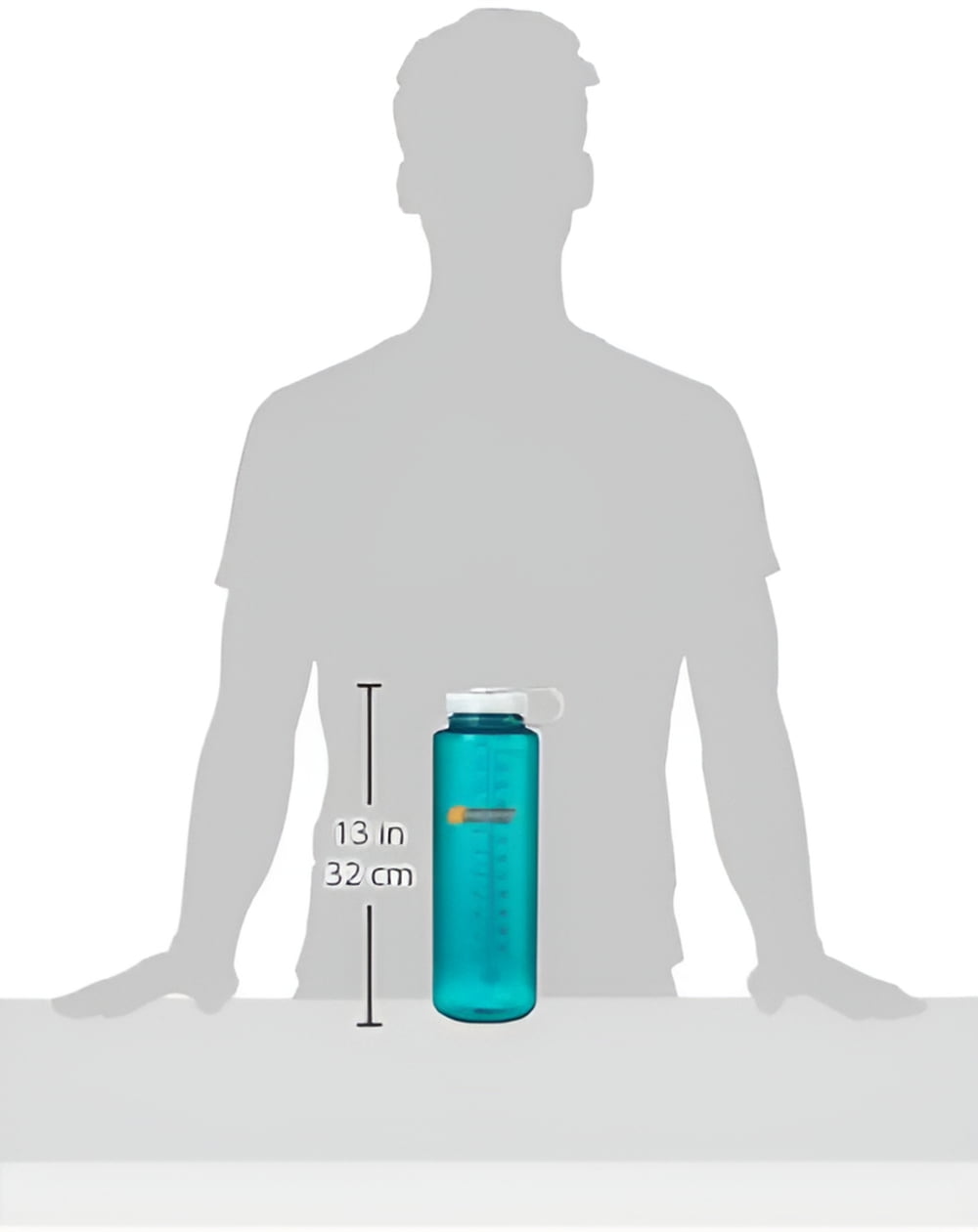 Nalgene Sustain Tritan BPA-Free Water Bottle Made with Material Derived from 50% Plastic Waste (using ISCC certified mass balance), 48 OZ, Wide Mouth, Blue L35R