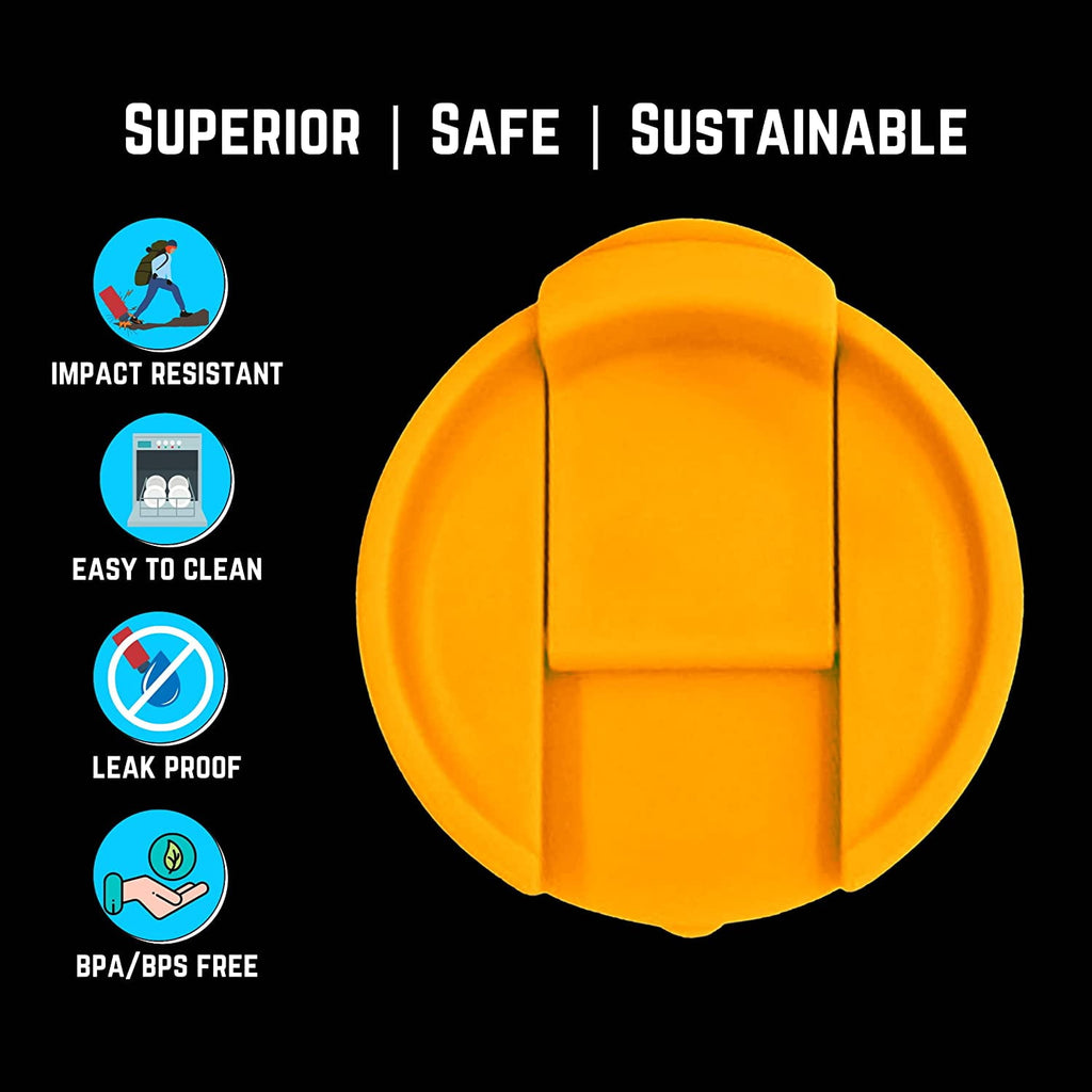 NuRich Hydro Wide Mouth Flip and Sip Replacement Coffee Lid or Cap Accessories Compatible with Hydroflask, Nalgene, and Many More Top Water Bottle Brands Sizes 12 16 18 20 32 40 64 Ounce O2G4