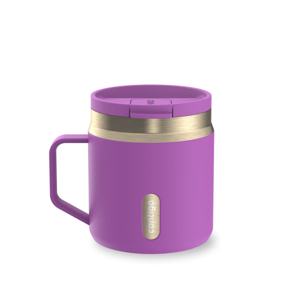 Contigo SnapSeal Leakproof Stainless Steel Reusable Travel Tumbler,Black/Bronze, 14 oz MI28