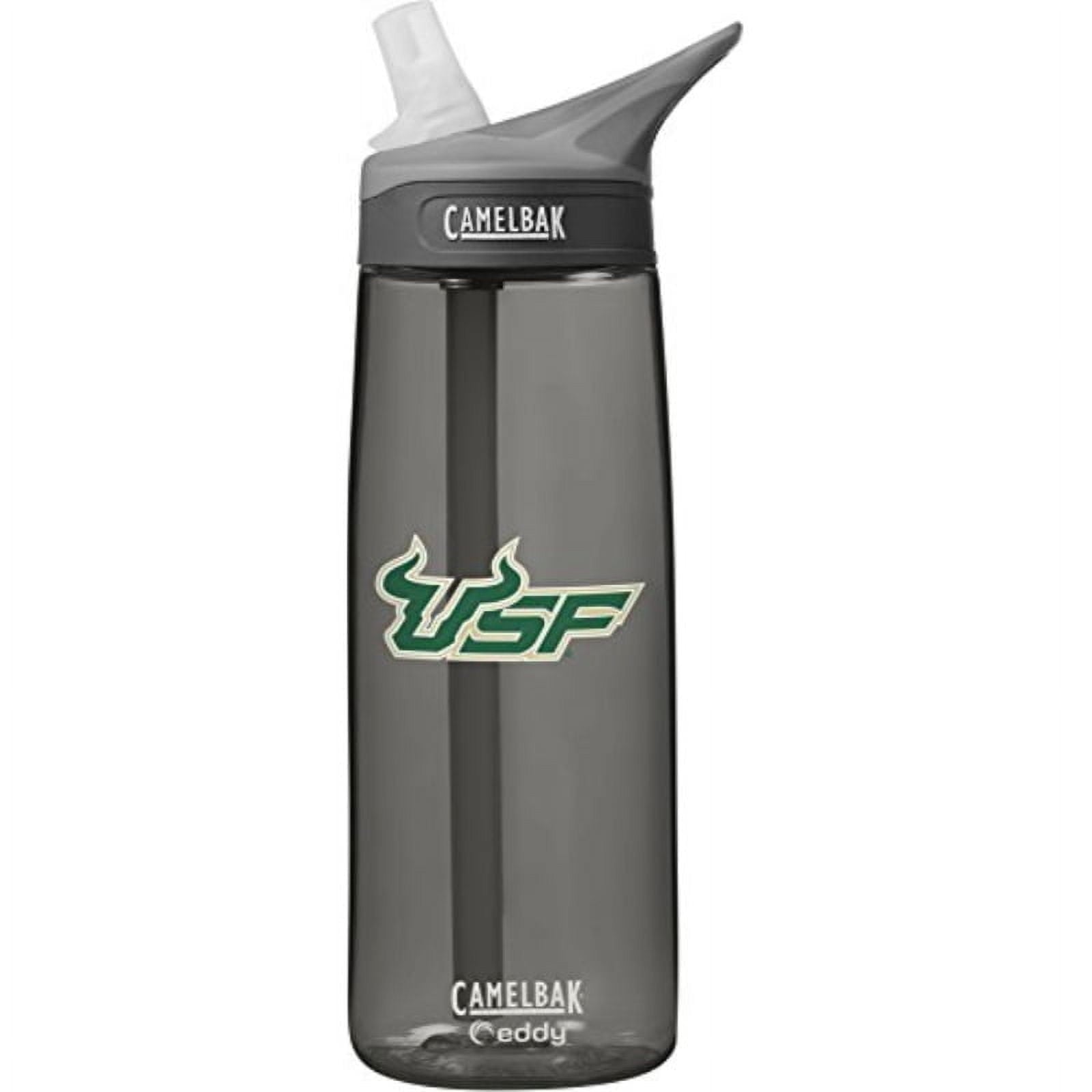 NCAA South Florida Bulls Unisex CamelBak Eddy 75L Collegiate Water Bottle, CHARCOAL, 75 Liter 4Y6K
