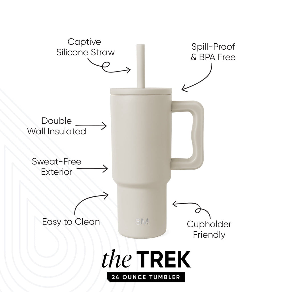 Simple Modern 24oz Trek Tumbler with handle and Silicone Straw Lid | Asteroid B78D