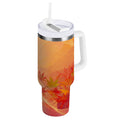 40 oz Insulated Stainless Steel Tumbler Double Wall Stainless Steel Tumbler with 2-Way Drinking Red Maple Leaves in Autumn 2Z23