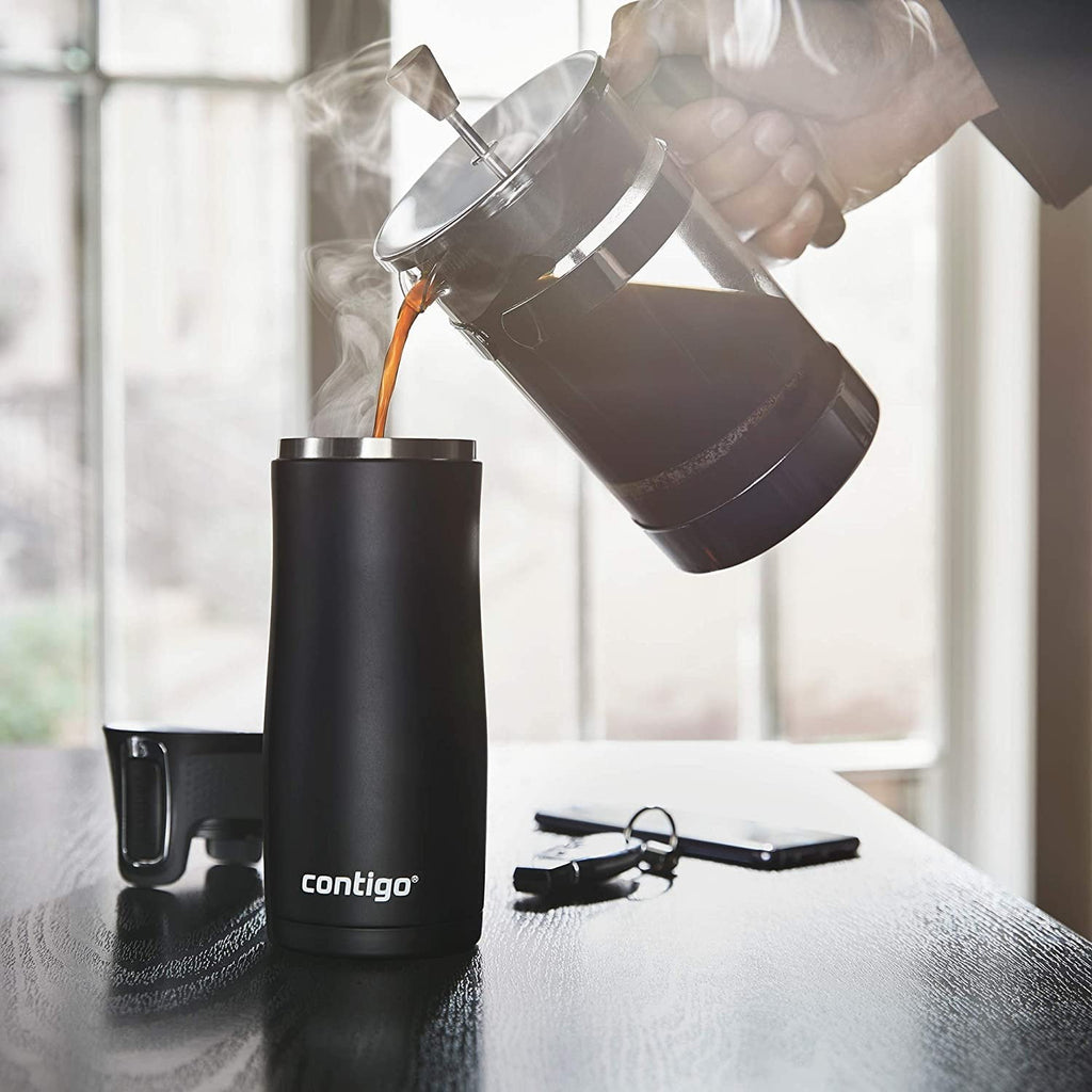Contigo AUTOSEAL West Loop 2.0 Travel Mug, 16 oz., Stainless Steel with Black Button PB0V