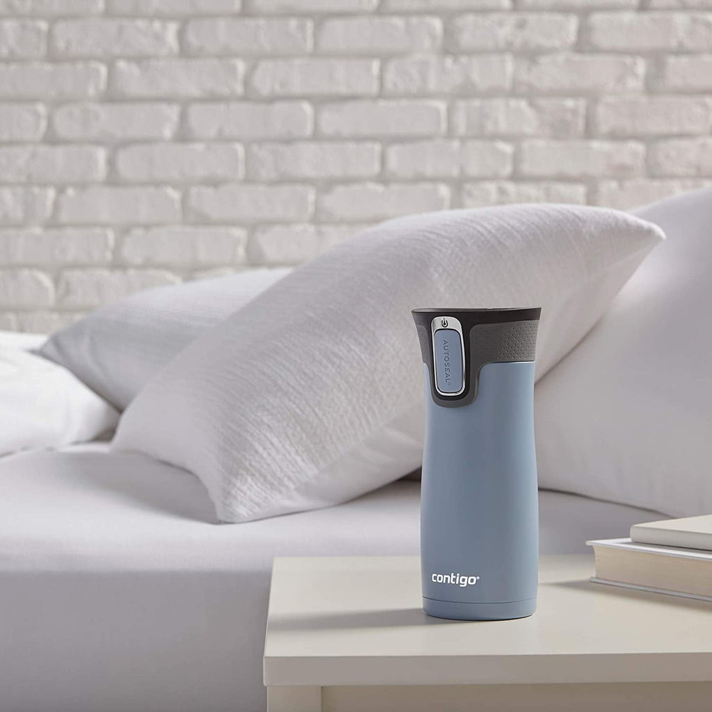 Contigo AUTOSEAL West Loop 2.0 Travel Mug, 16 oz., Stainless Steel with Black Button PB0V