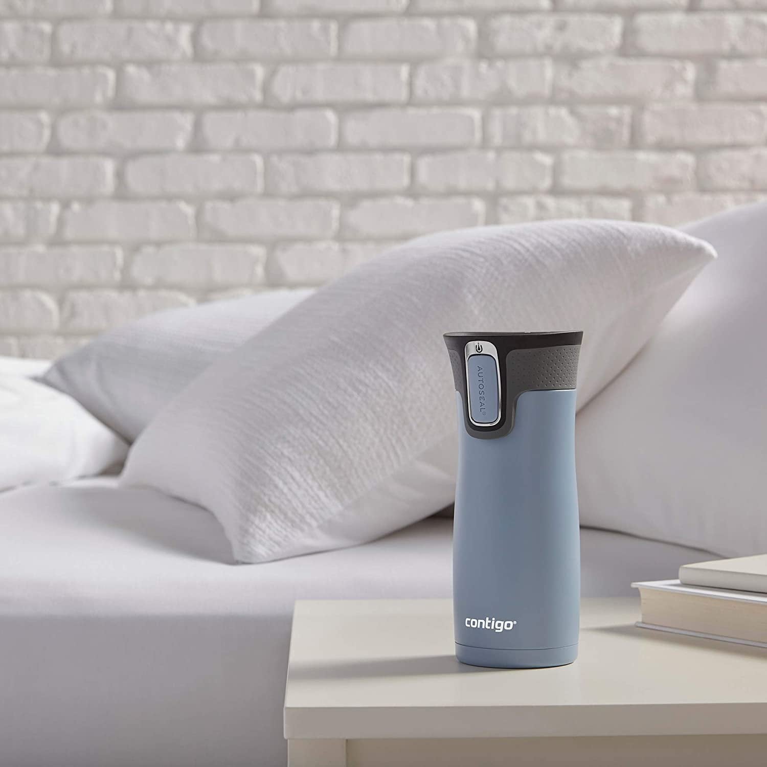 Contigo AUTOSEAL West Loop 2.0 Travel Mug, 16 oz., Stainless Steel with Black Button PB0V