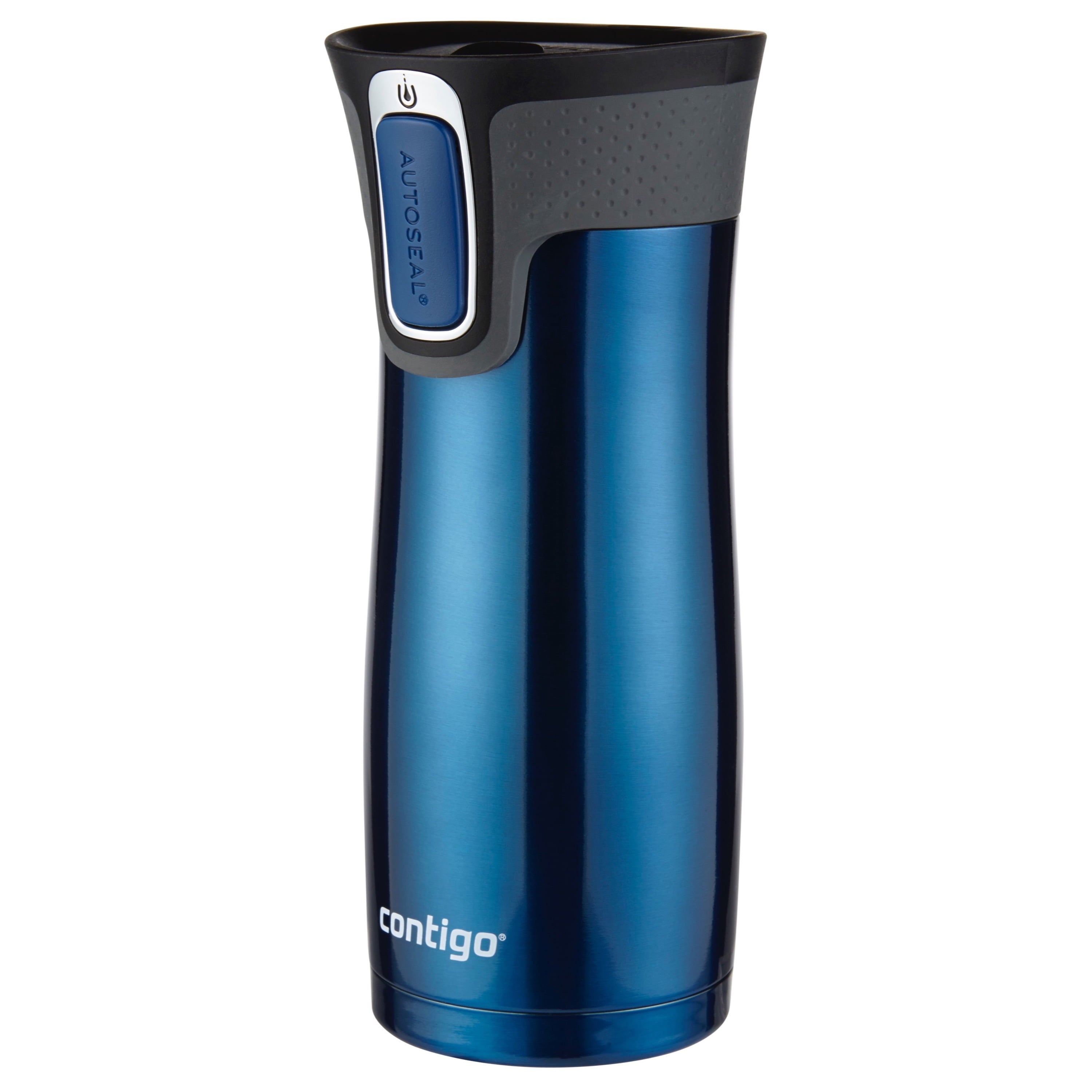 Contigo AUTOSEAL West Loop 2.0 Travel Mug, 16 oz., Stainless Steel with Black Button PB0V