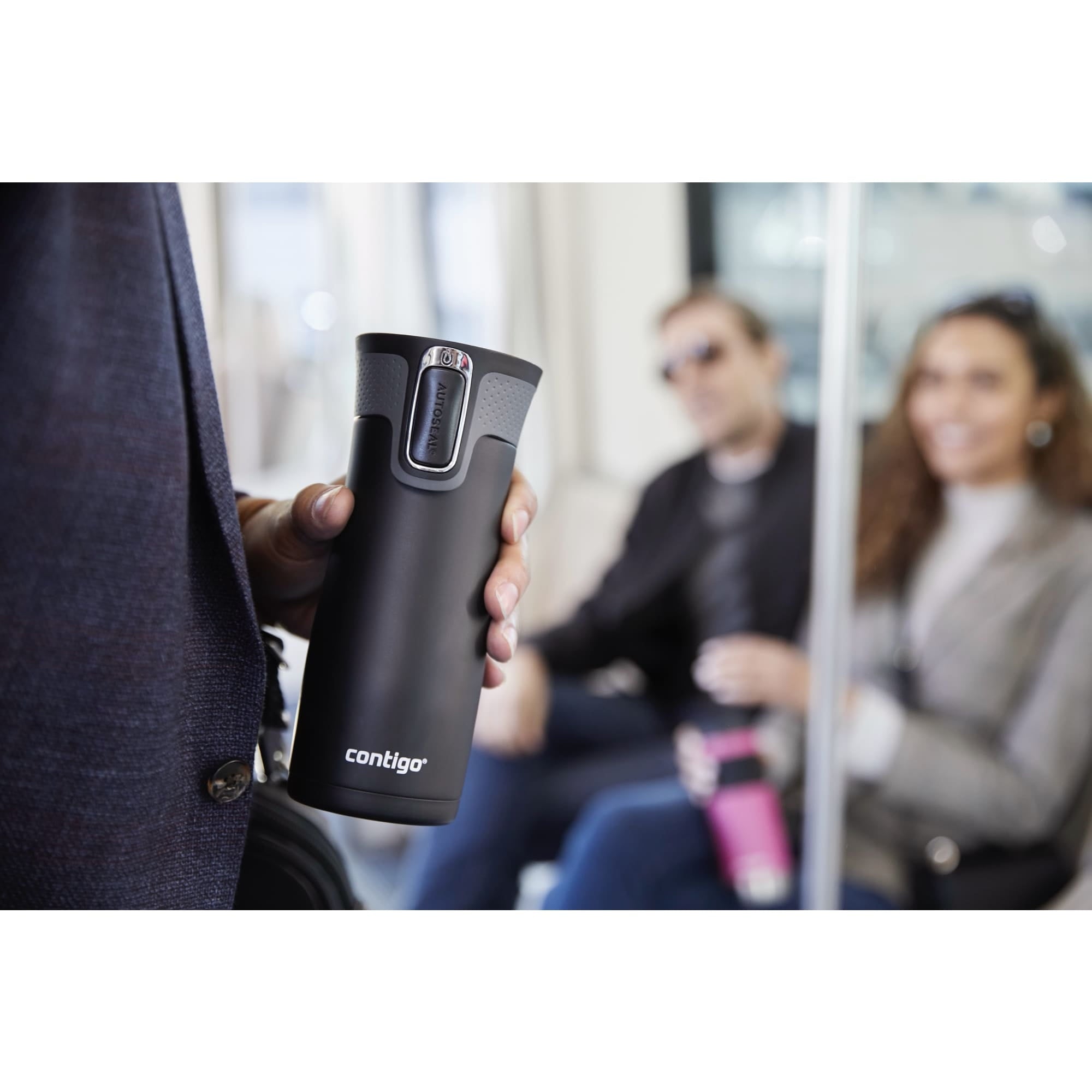 Contigo AUTOSEAL West Loop 2.0 Travel Mug, 16 oz., Stainless Steel with Black Button PB0V