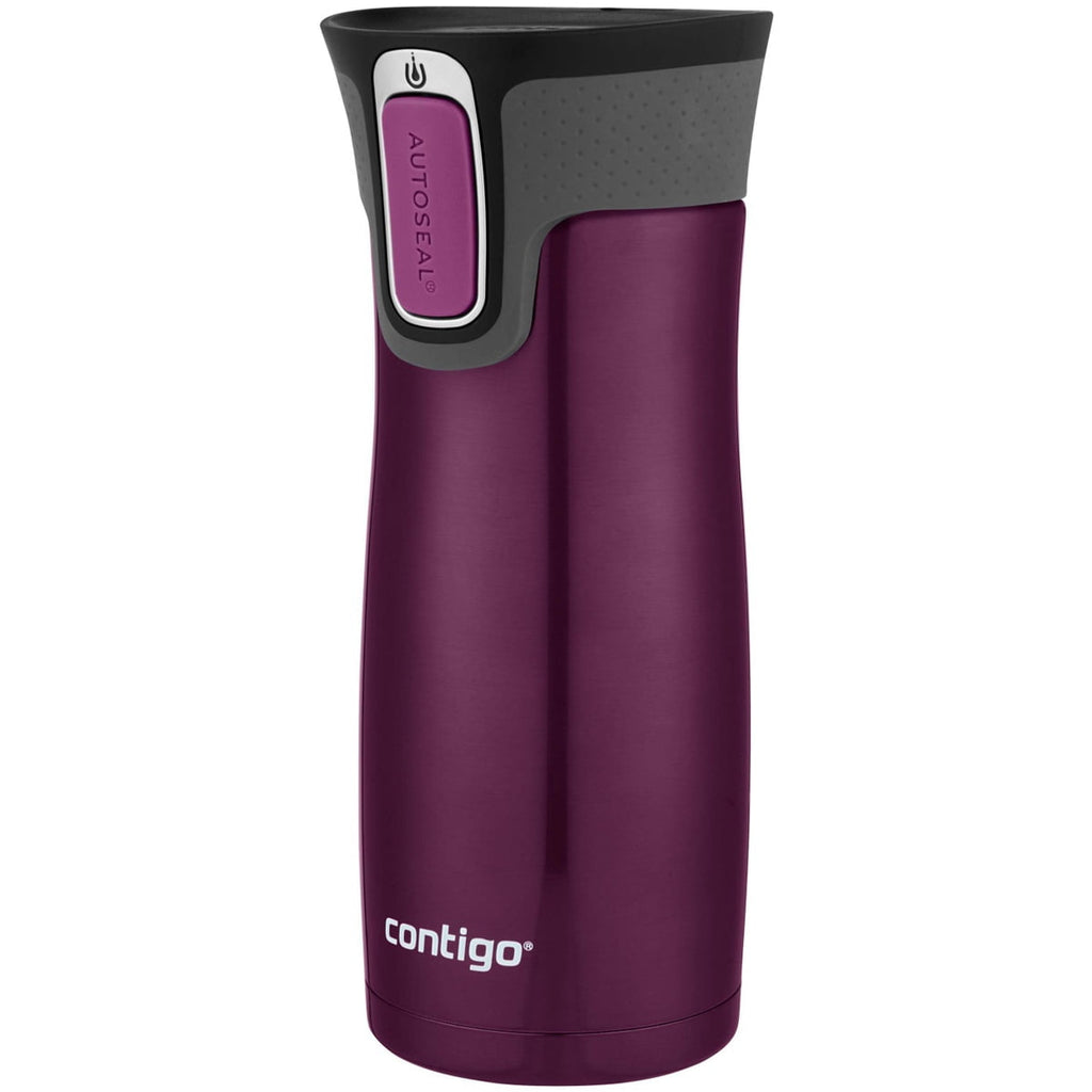 Contigo AUTOSEAL West Loop 2.0 Travel Mug, 16 oz., Stainless Steel with Black Button PB0V