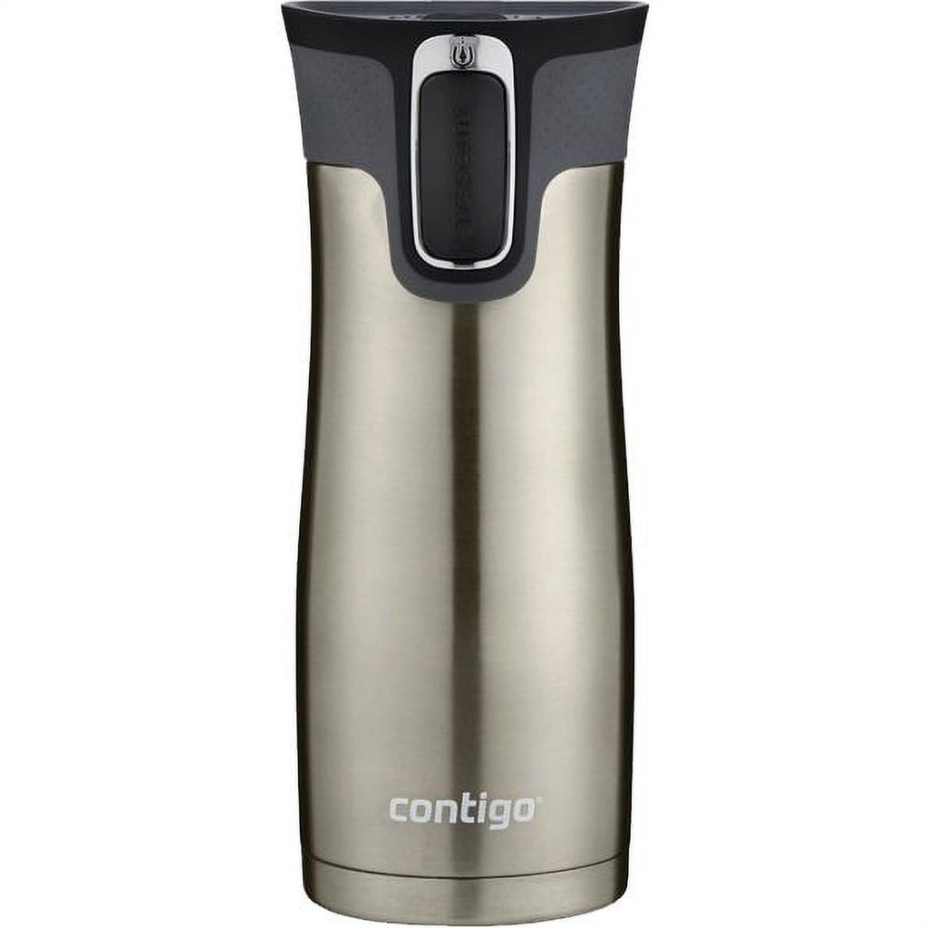 Contigo AUTOSEAL West Loop 2.0 Travel Mug, 16 oz., Stainless Steel with Black Button PB0V