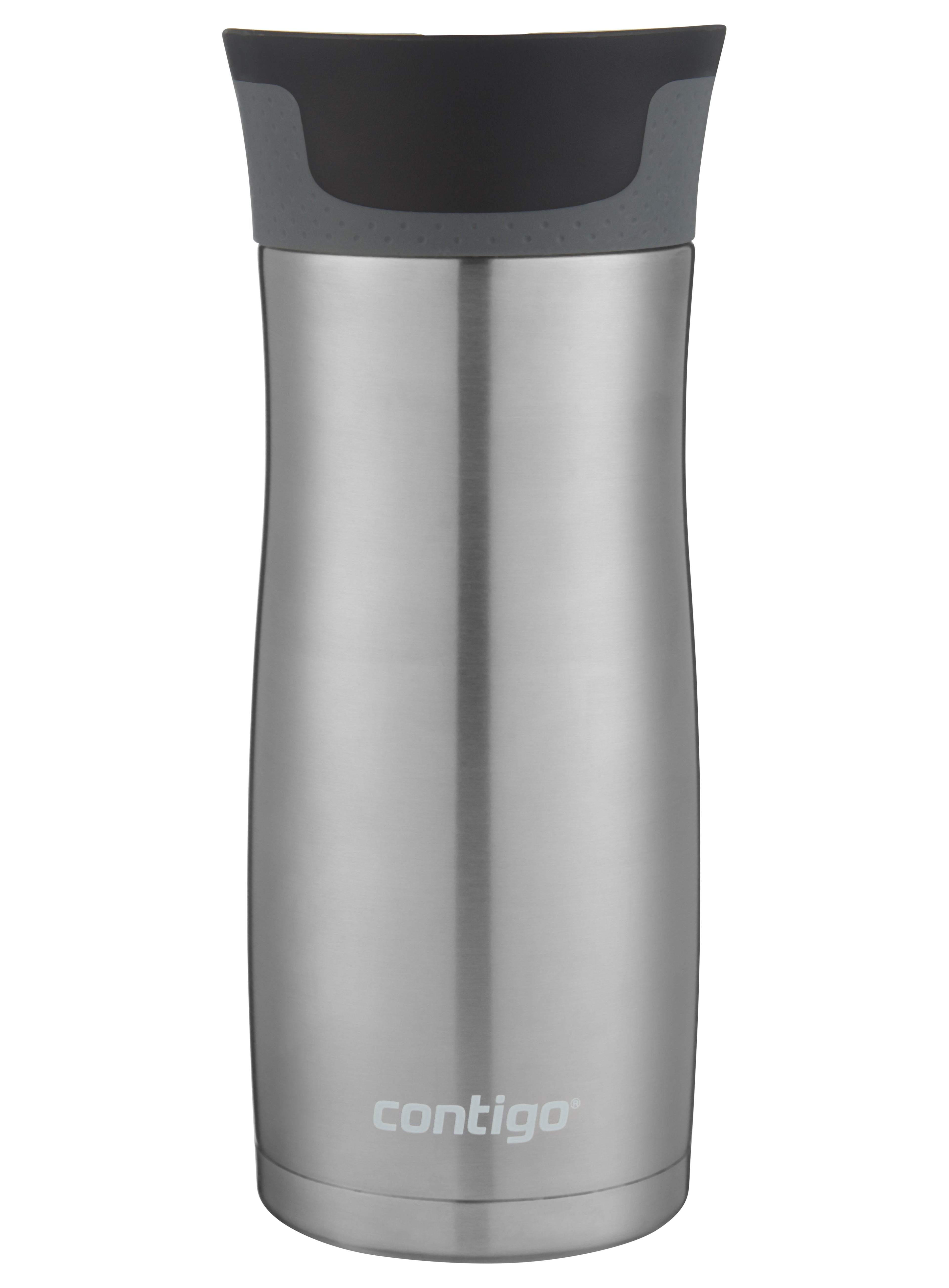 Contigo AUTOSEAL West Loop 2.0 Travel Mug, 16 oz., Stainless Steel with Black Button PB0V