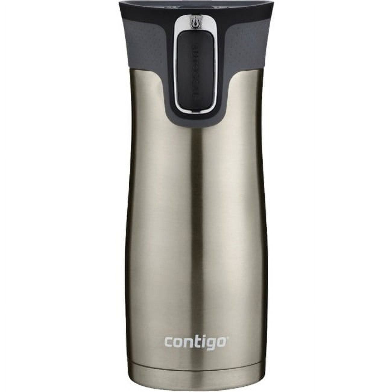 Contigo AUTOSEAL West Loop 2.0 Travel Mug, 16 oz., Stainless Steel with Black Button PB0V