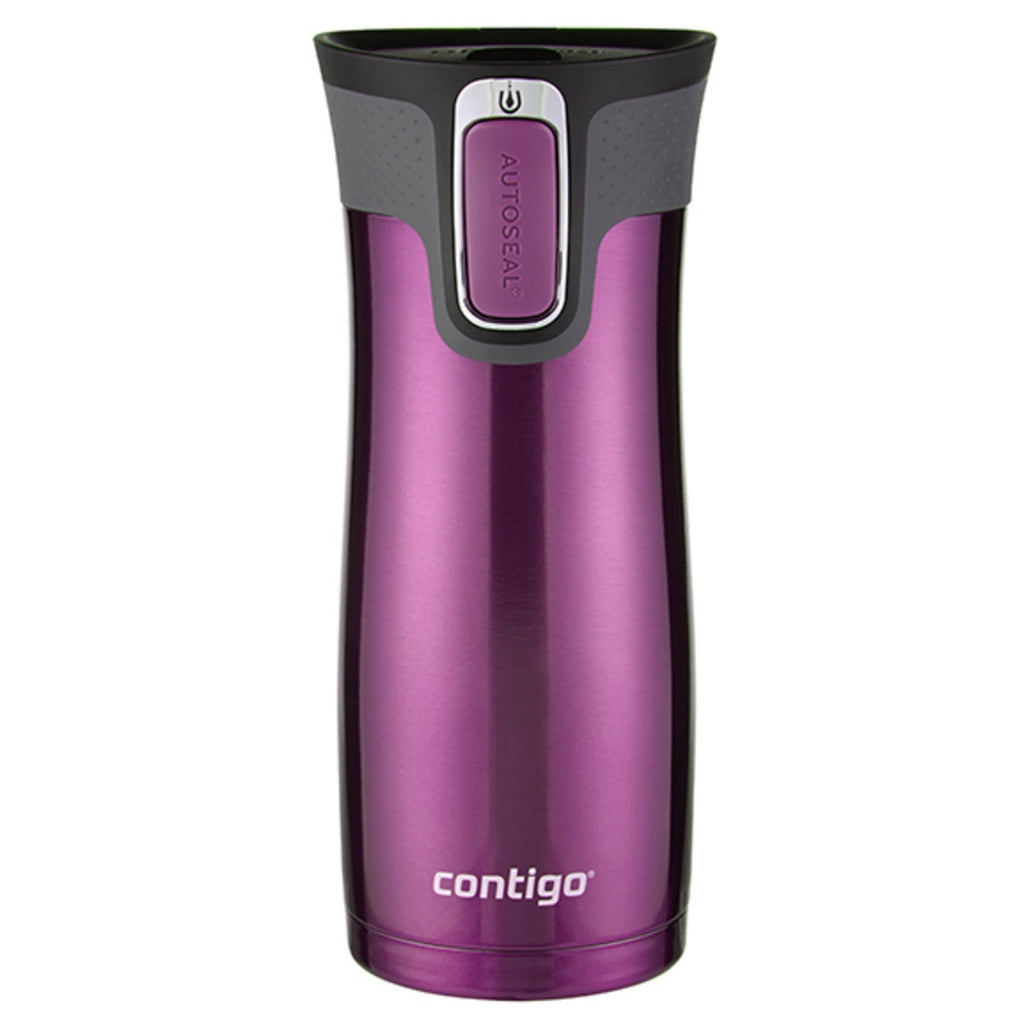 Contigo AUTOSEAL West Loop 2.0 Travel Mug, 16 oz., Stainless Steel with Black Button PB0V