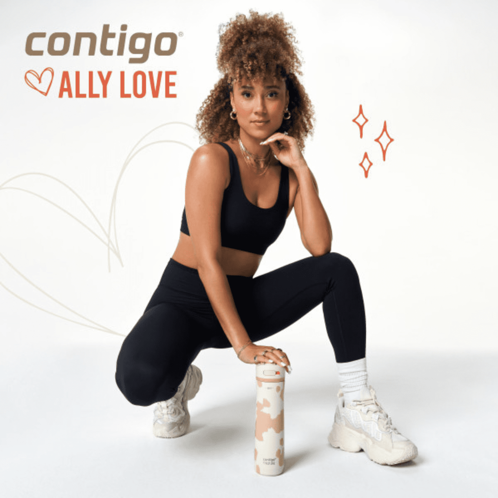 Contigo x Ally Love Ashland Chill 2.0 Stainless Steel Water Bottle with Autospout Lid, 24 oz, Oatmilk 3RJ4
