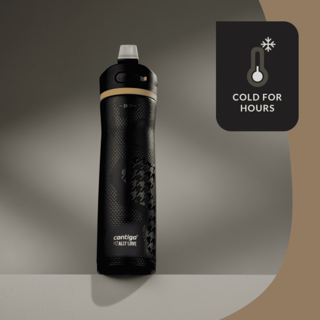 Contigo x Ally Love Ashland Chill 2.0 Stainless Steel Water Bottle with Autospout Lid, 24 oz, Oatmilk 3RJ4