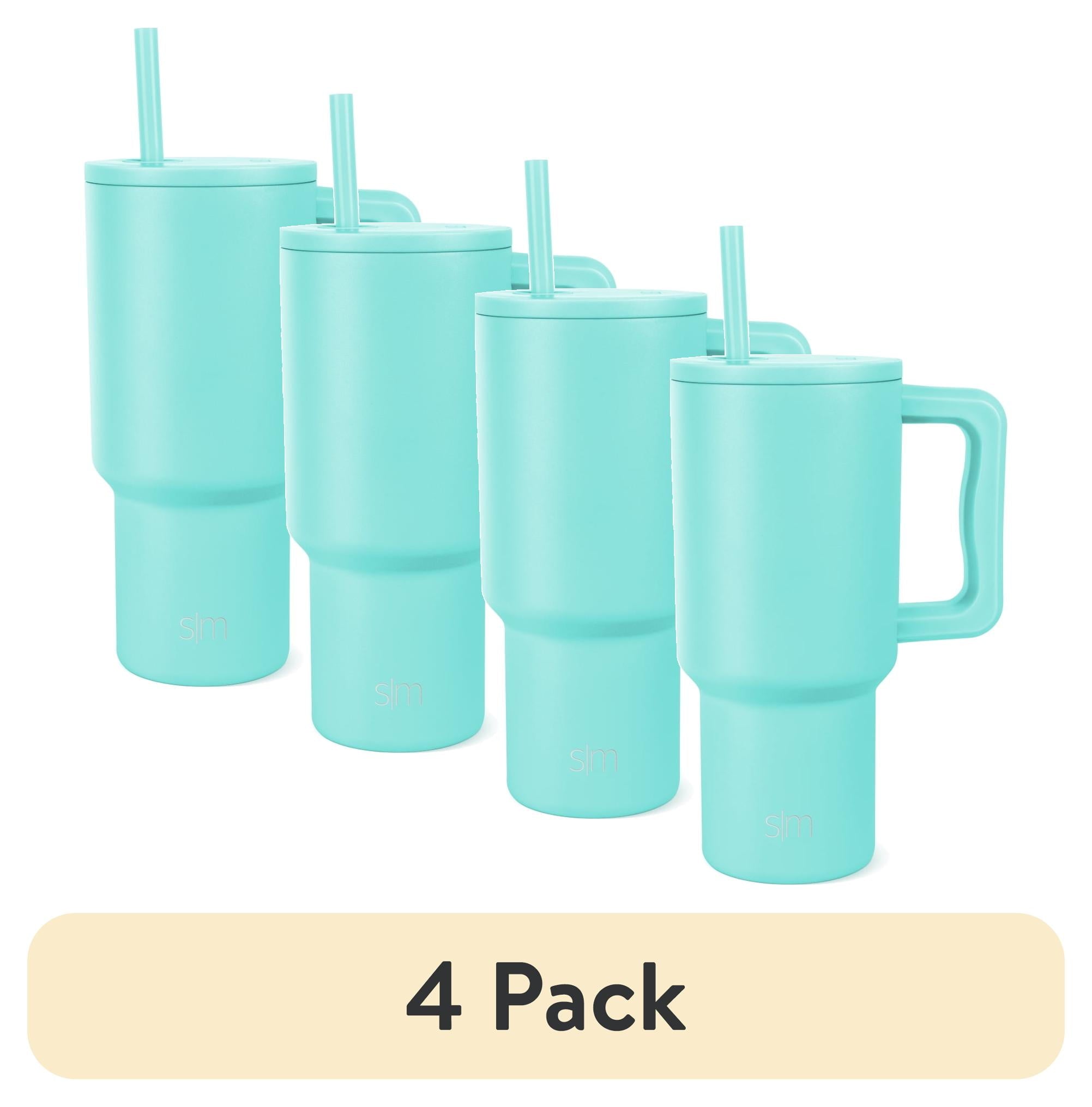 Simple Modern 30 fl oz Insulated Stainless Steel Trek Tumbler with Straw Lid | Seaglass Sage and Cream Checkmate YPTM